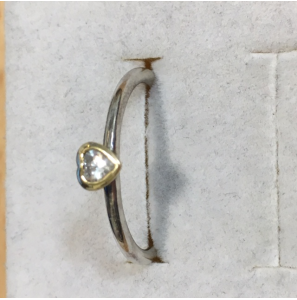 Spining dames ring silver Heart CZ 826 M - 3062239