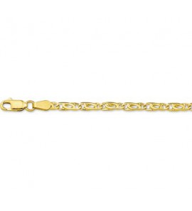 Goud collier valkoog 2.2 mm 42 cm - 3065788