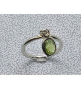 Pure dames ring met kl. steen groen mt. 17 - 3064547