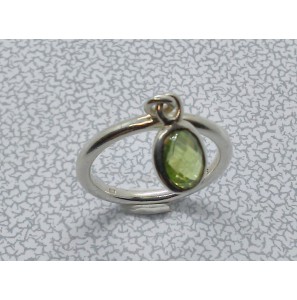 Pure dames ring met kl. steen groen mt. 17 - 3064547