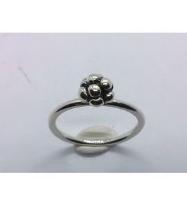 zilver aanschuifring met Bloem mt. 17 - 3063289