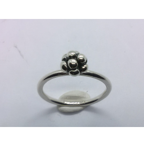 zilver aanschuifring met Bloem mt. 17 - 3063289