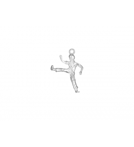 Zilver hanger/bedel Karatefiguur - 3074683