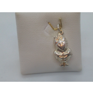Zilver hanger/bedel Meneer de Uil - 3072582