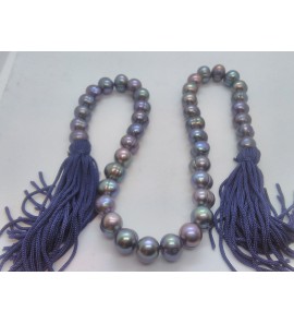 ZW parel collier naturlijke kleur zwart 10 mm 40 cm - 3067446