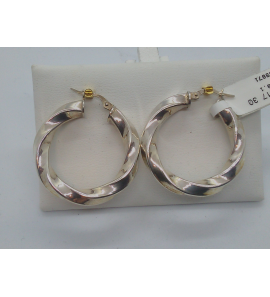 Zilver creolen VK tors 30 mm - 3070317