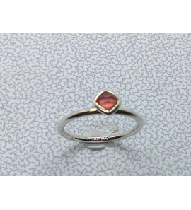 Zilver aanschuifring met vk zirlinia roze mt 17½ - 3073119