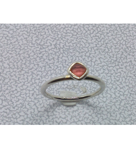 Zilver aanschuifring met vk zirlinia roze mt 18 - 3073120
