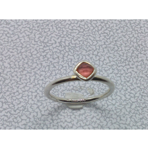 Zilver aanschuifring met vk zirlinia roze mt 18 - 3073120