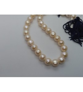 Zoetwater parel collier wit-getint 10 mm - 3072119