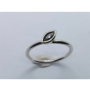 Zilver Spinning aanschuif ring zirk. zwart mt. 18 - 3073134