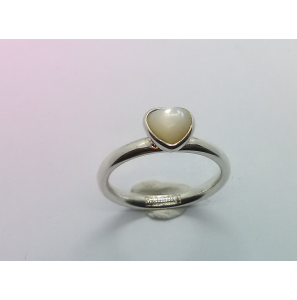Zilver Spinning aanschui fring met mop hart mt. 19 - 3073179