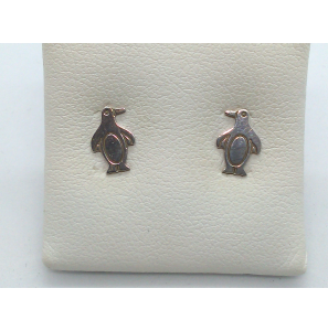 Zilver oorknop pinquin - 3073821