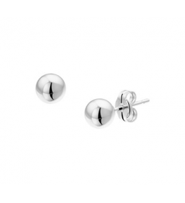 Witgouden oorknop bolletje 5 mm - 3074546