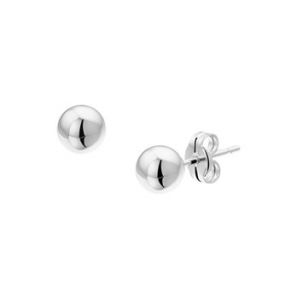 Witgouden oorknop bolletje 5 mm - 3074546