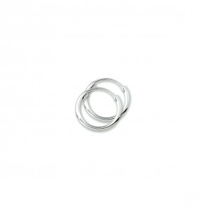 Zilver buiscreolen 2 mm 12 mm - 3074781