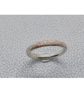 Zilver aanschuifring met email roze mt. 17 - 3073192