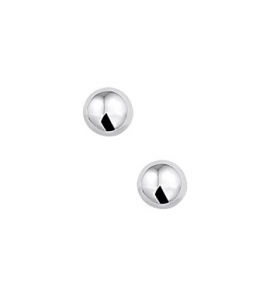 Zilveren oorknop bol 6 mm - 3074785