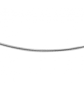 Zilver Omega collier gerodineerd rond 1.5 mm 45 cm - 3074779