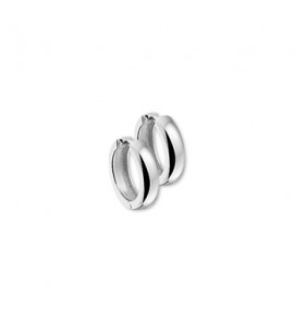 Zilver klap-creolen glans 15 x 4 mm rh - 3074799