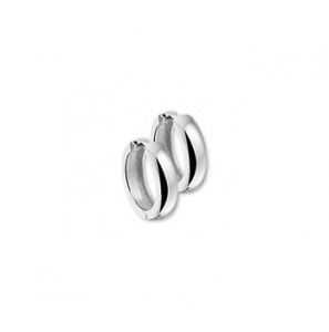 Zilver klap-creolen glans 15 x 4 mm rh - 3074799