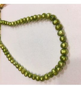 Collier/armband ZW parels 8x9 green - 3075780