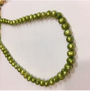 Collier/armband ZW parels 8x9 green - 3075780