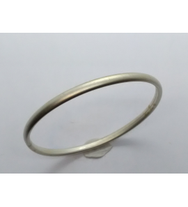 Zilver slavenband dop 4 mm ovaal 60 mm mat - 3076685