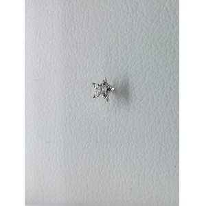 Zilver RH neusknopje ster 3.2 x 3.3 mm met zirkonia - 3079057