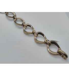 Zilver armband rhodium/bruin 19 cm - 3077949