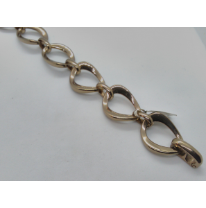 Zilver armband rhodium/bruin 19 cm - 3077949