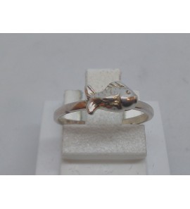 Zilver kinderring vis - 3079121