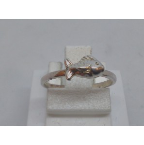 Zilver kinderring vis - 3079121
