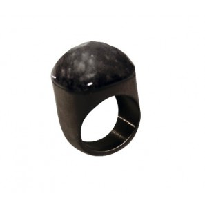 Breil juw Eden ring ip black L mt 17¾ - 3077876