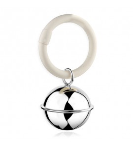 Verzilverd rammelaar bal filet - 3077969