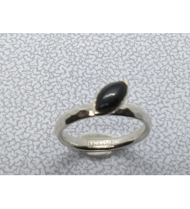 Zilver aanschuif ring met onix mt. 18 - 3079294