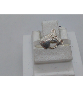 Zilver kinderring met paardehoofdje - 3081741