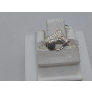 Zilver kinderring met paardehoofdje - 3081741