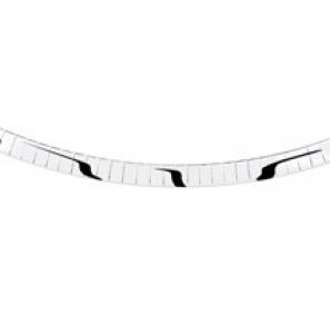Goud wit omega vlak 4 mm 45 cm - 3080427