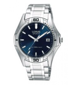 Lorus heren staal bracelet datum 50m. - 3083555