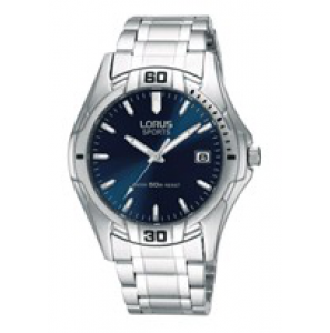 Lorus heren staal bracelet datum 50m. - 3083555