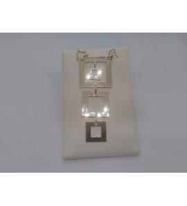 Zilver hanger vierkanten 4x - 3082004