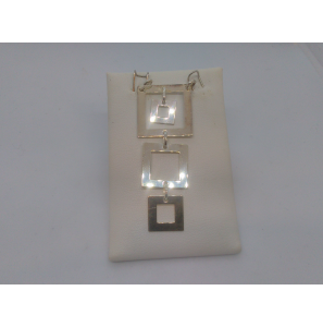 Zilver hanger vierkanten 4x - 3082004