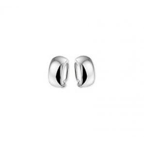 Zilver oorclips ovaal bol half-creool - 3082696