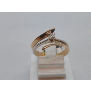 Eclat dames ring wit/roze diam/bril. 0.07 crt. - 3085169