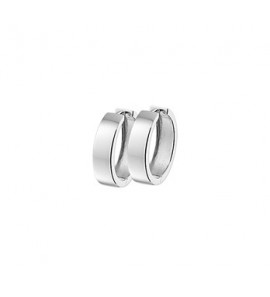 Zilver klap-creolen gerhodineerd VK 17.5 x 5 mm - 3086267