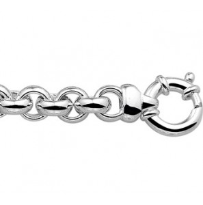 Zilveren collier 10 mm jasseron 45 cm - 3085533