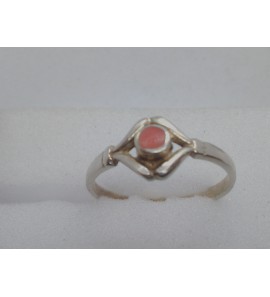 Zilver kinderring met bloedkoraal - 3083854