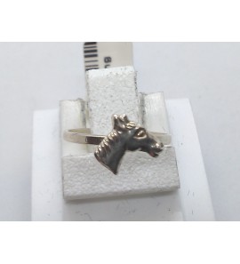 Zilver kinderring paardehoofd - 3083857