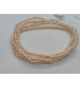 ZW parel collier 90 cm zalm - 3086980